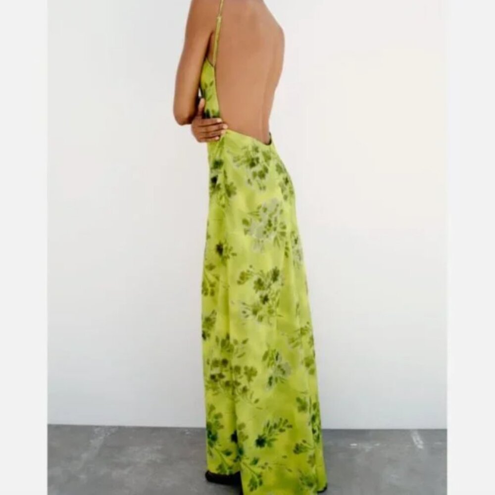 Zara backless maxi casual dress